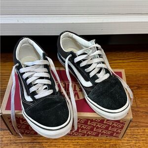 Vans Kids Classic Black and White Sneakers